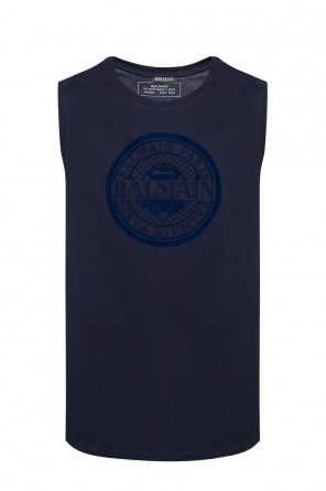 T-shirt with a printed logo, zdjęcie 1 T-shirt with a printed logo od Balmain